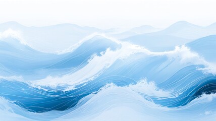 fondo olas marinas abstractas estilo acuarela