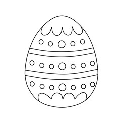  Easter egg coloring page for kids. Coloring page with easter egg. Children's coloring activity sheet. Cute Illustration to Color.