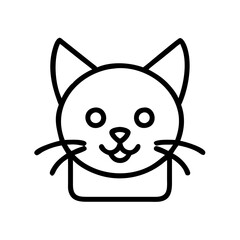 cat icon, cat line art - simple line art of cat, perfect for cat logos and icons