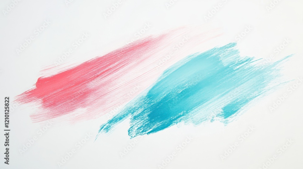 Poster colorful paint strokes create an artistic display on a white background