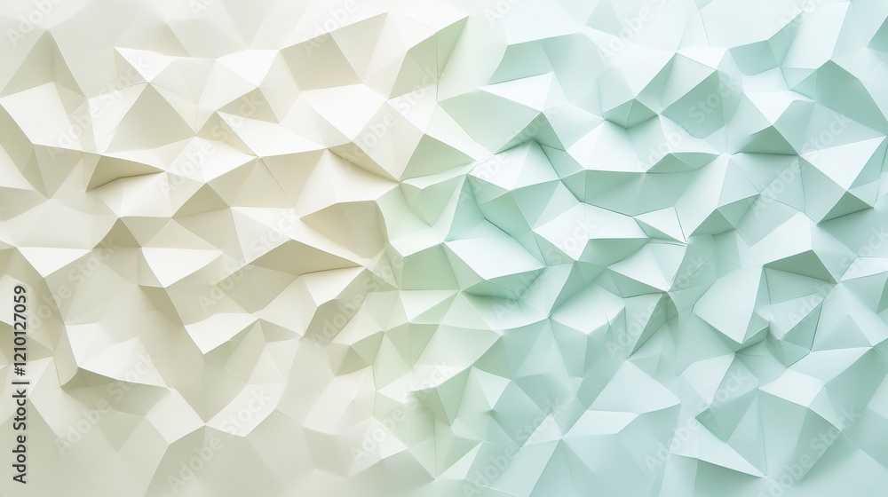 Poster Exploring soft gradient textures in subtle low-poly design for modern digital aesthetics