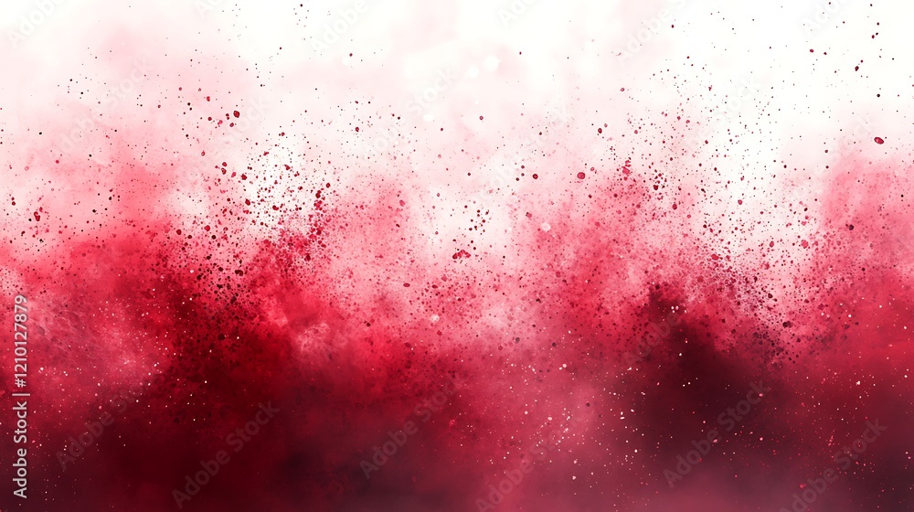 Poster crimson explosion: a vibrant cloud of crimson powder explodes across the frame, creating a dynamic a
