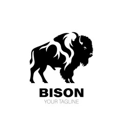 Fototapeta premium Bison Logo. Bison Logo Design. Bison Logo Brand. Bison Logo Vector Design Isolated on White Background