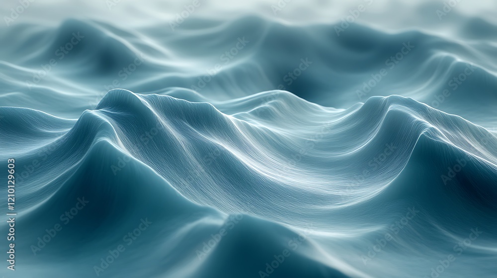 Aufkleber abstract ocean waves: a mesmerizing close-up abstract image of the ocean's surface, featuring rhythm