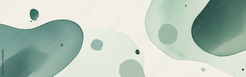 Poster elegant minimalist pencil strokes create a soothing abstract design with subtle shades of green and 
