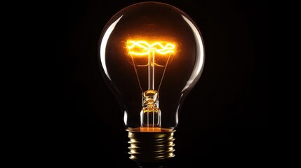 Innovative Light Bulb Symbolizing Sustainable Energy and Renewable Solutions in Dark Background