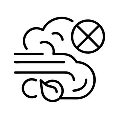 clean air icon, clean air line art - simple line art of clean air, perfect for clean air logos and icons