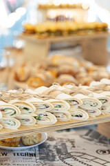 Catering food served on the table.