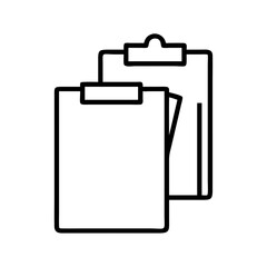 clipboards icon, clipboards line art - simple line art of clipboards, perfect for clipboards logos and icons