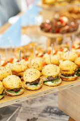 Catering food served on the table.