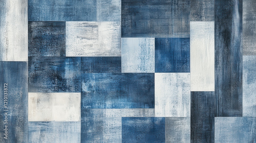 Poster muted wash of elegant pencil strokes creates a captivating abstract pattern in shades of blue and wh