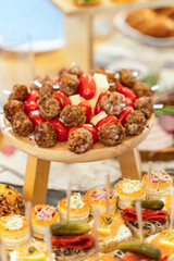 Catering food served on the table.
