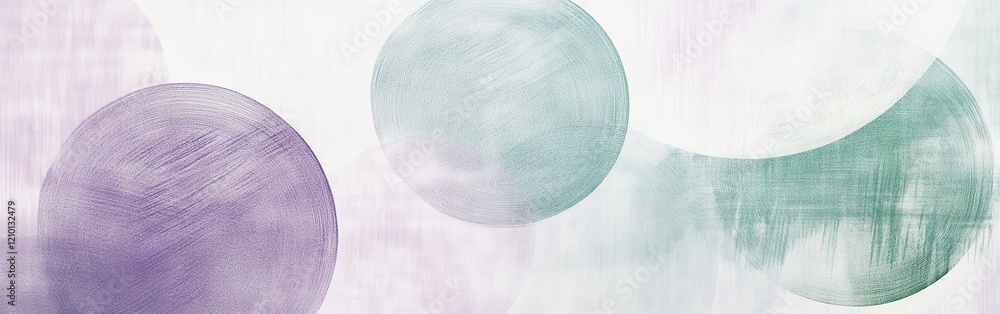 Aufkleber Elegant backdrop with circular pencil strokes creating a serene and artistic atmosphere in soft colors and gentle textures