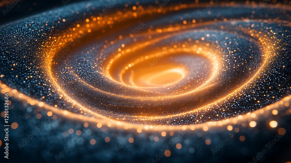 Poster cosmic vortex of light: a mesmerizing abstract image depicting a swirling vortex of light, a cosmic 
