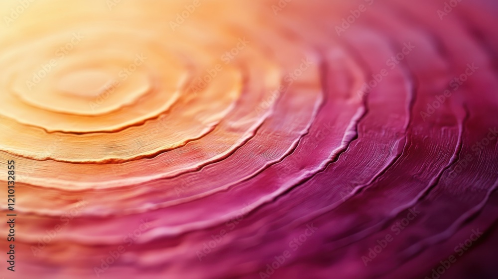 Poster Elegant circular gradient transitioning from warm to cool hues in abstract art