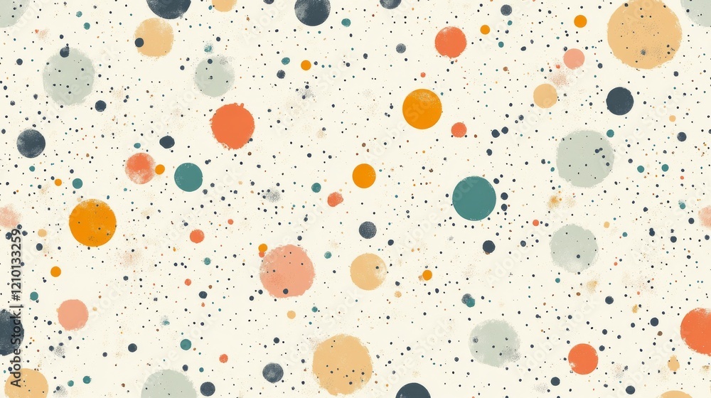 Poster abstract colorful circles and dots pattern design