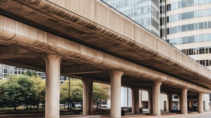 City Elevated Highway Underpass Structure