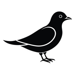 Lark Bird Vector Silhouette Elegant Wildlife Graphics for Nature-Inspired Designs