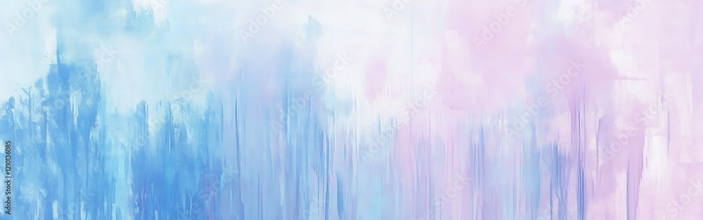 Poster abstract pencil strokes design blending soft blues and pinks creates a tranquil natural ambiance for