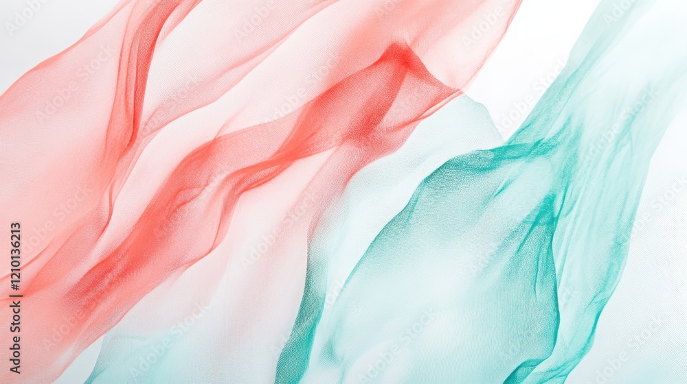 Poster Abstract pencil strokes create a dynamic interplay of red and teal hues, enhancing artistic expression in contemporary design styles