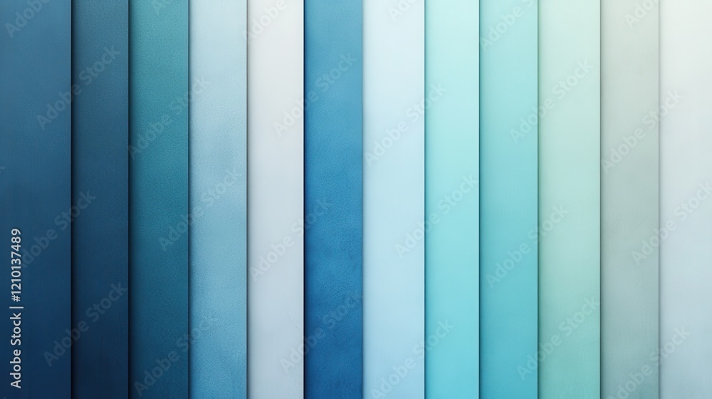 Poster Gradient design transitioning from deep blue to light turquoise showcasing color harmony and depth in a modern art style