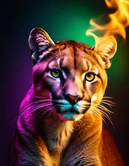 Gordijnen a puma in colors © Serkan