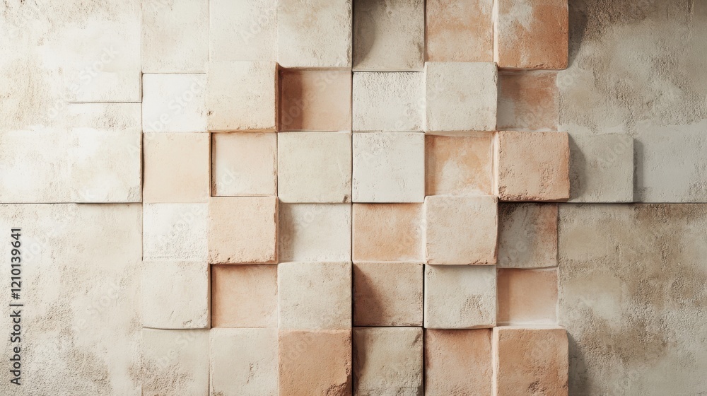 Poster textured wall featuring muted beige and warm peach tones showcasing depth and warmth in an inviting 