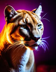 Gordijnen a puma in colors © Serkan