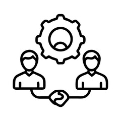 collaboration icon, collaboration line art - simple line art of collaboration, perfect for collaboration logos and icons
