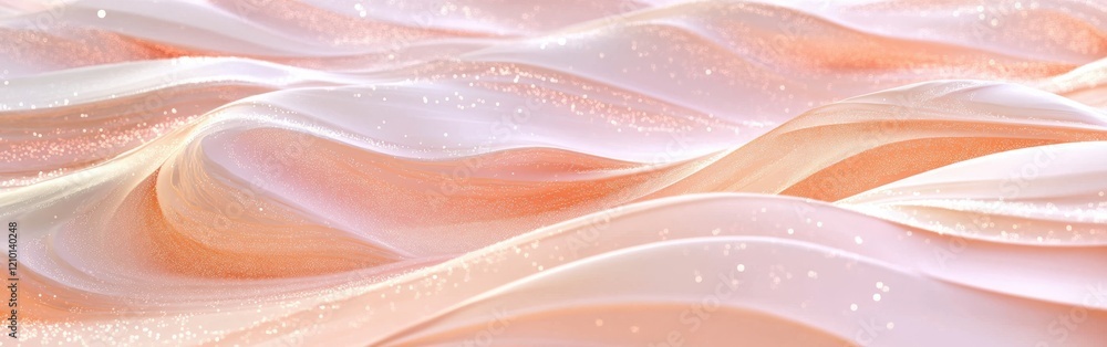 Aufkleber Soft dreamy bokeh pattern in pastel peach creating a serene and calming atmosphere for relaxation and inspiration