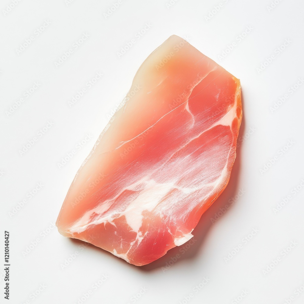 Poster delicious slice of ham showcasing delicate pink tones and marbled texture suitable for various culin