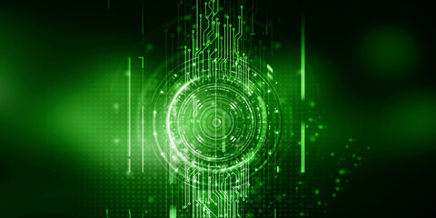 Obraz premium 2d illustration Abstract futuristic electronic circuit technology background 