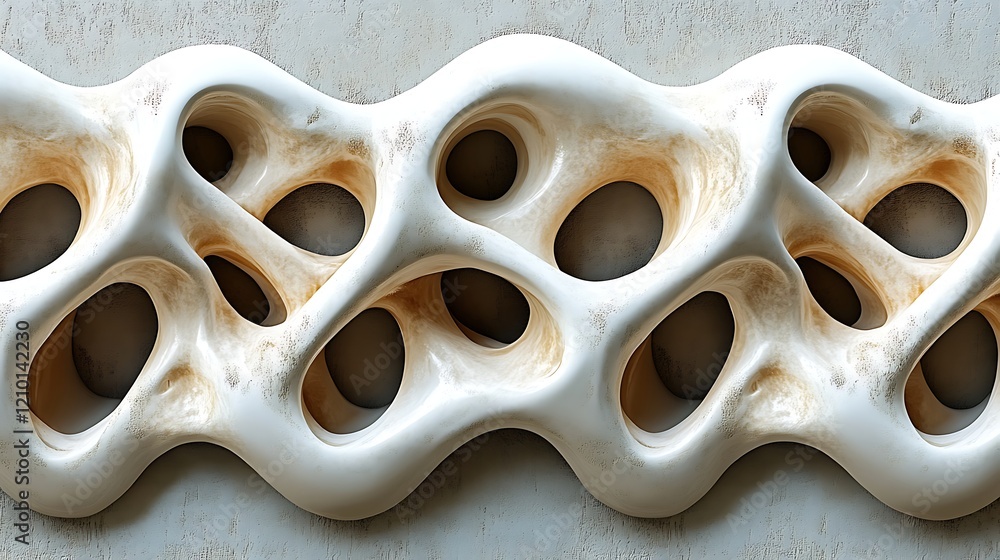 Aufkleber abstract organic form: intricate, flowing organic shapes create a mesmerizing pattern, featuring a c