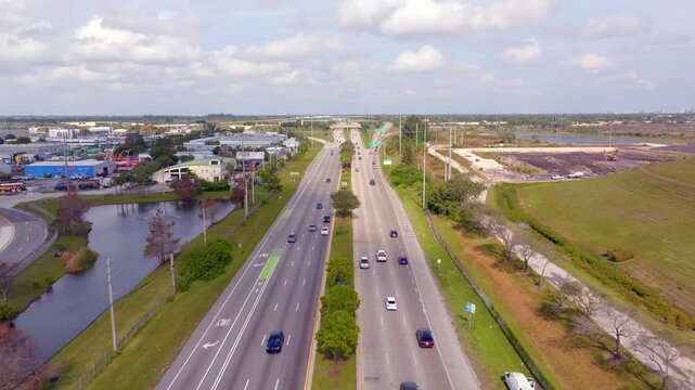 441 to 595 Davie Florida aerial drone video