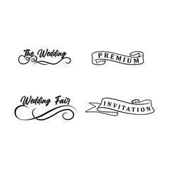 set of calligraphy line  vector