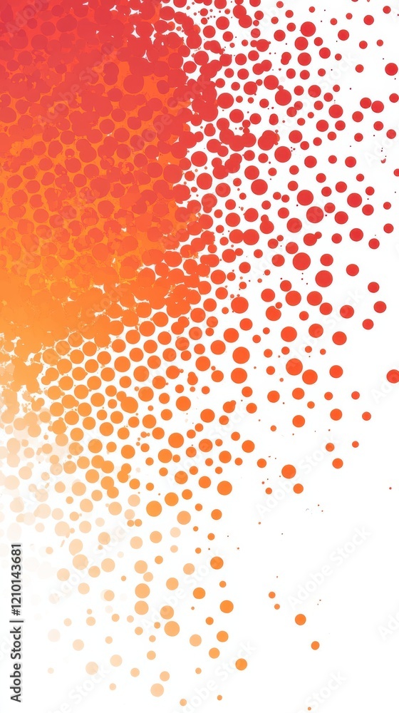 Leinwandbilder Fiery halftone effect with gradient red tones creating an energetic and dynamic visual texture on a white background