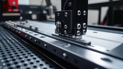 Close up view of a robotic arm executing precise operations on a production line, highlighting the role of advanced automation within a cutting edge manufacturing environment