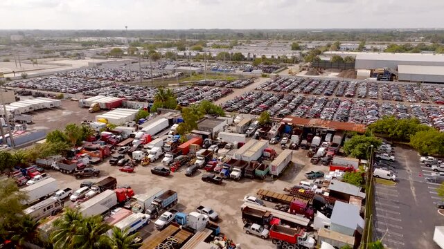 Industrial auto repair and salvage junk yards Davie Florida