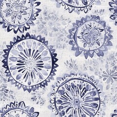Calming doodle cartoon drawings in watercolor showcasing intricate floral patterns and soothing tones