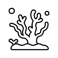 coral reef icon, coral reef line art - simple line art of coral reef, perfect for coral reef logos and icons