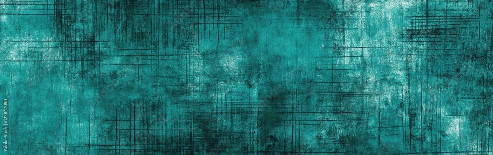 Poster muted teal background featuring intricate pencil strokes and textures for artistic backgrounds and d