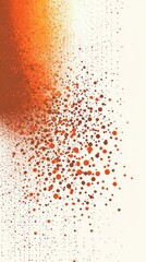 Vibrant orange halftone dots gradually fading into warm hues in abstract composition