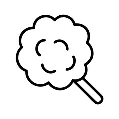 cotton candy icon, cotton candy line art - simple line art of cotton candy, perfect for cotton candy logos and icons