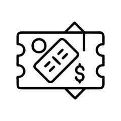 coupon code icon, coupon code line art - simple line art of coupon code, perfect for coupon code logos and icons