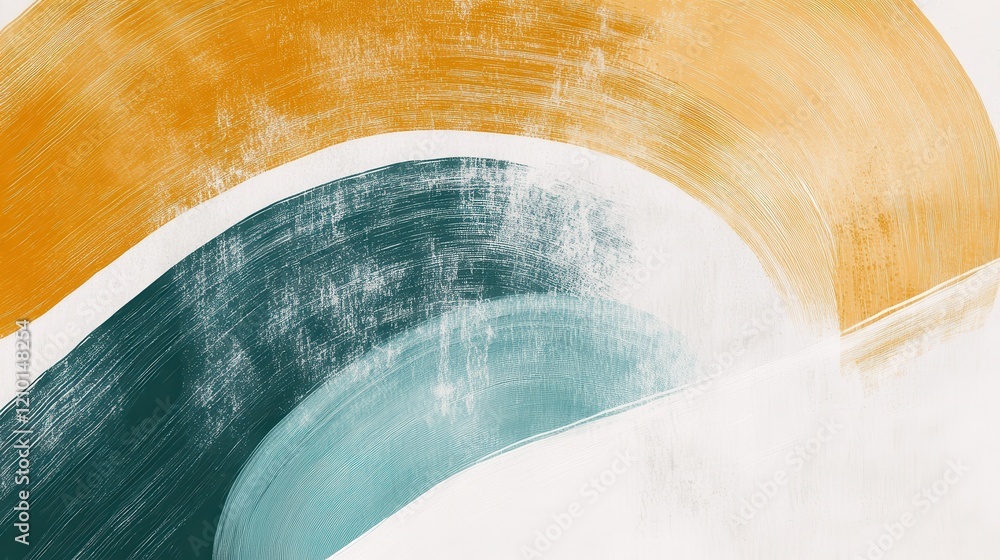 Poster Soft pencil strokes create a muted composition of flowing colors in abstract design