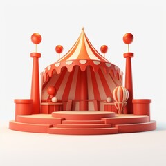 Obraz premium Circus carousel architecture celebration