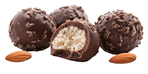 chocolate candies  isolated on white transparent background