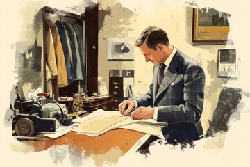 Crafting a Custom Suit Illustration