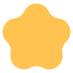 Simple Yellow Bright Star Icon. Magic Star Ray Shape Decoration. Sweet dream and Good Night Symbol. Baby Nursery Wallpaper or Poster Decor.	