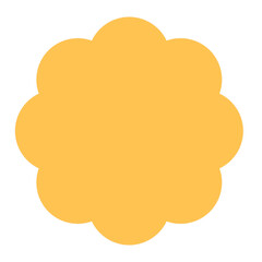 Simple Graphic Flower Icon. Summer Garden Plant Blossom Symbol. Baby Party or Kid Shirt Print Decorative Element.